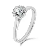 Złoty pierścionek z diamentami